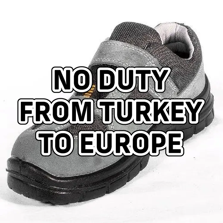 トルコからヨーロッパへの義務はありません/スチールつま先安全靴/安全靴/