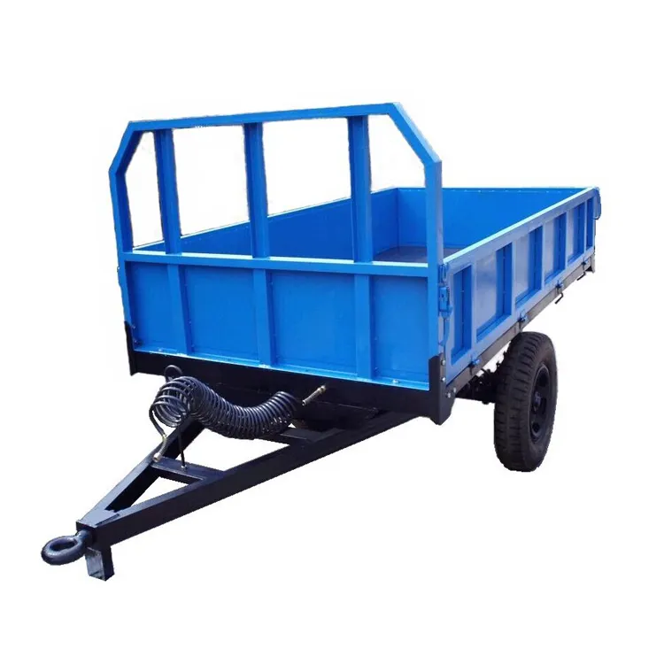 Rimorchio idraulico per trasporto agricolo rimorchio agricolo 4 ruote 2-3 tonnellate Mini rimorchio disponibile a un prezzo economico