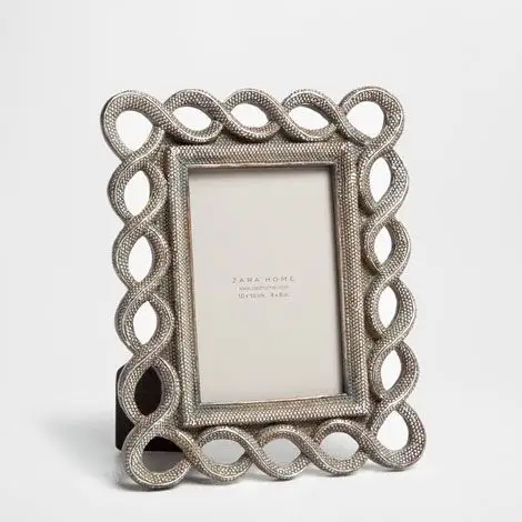Cadres photo gaufrés à la main en métal verre bois vintage cadres rectangulaires horizontaux en relief pour cadres de table familiaux