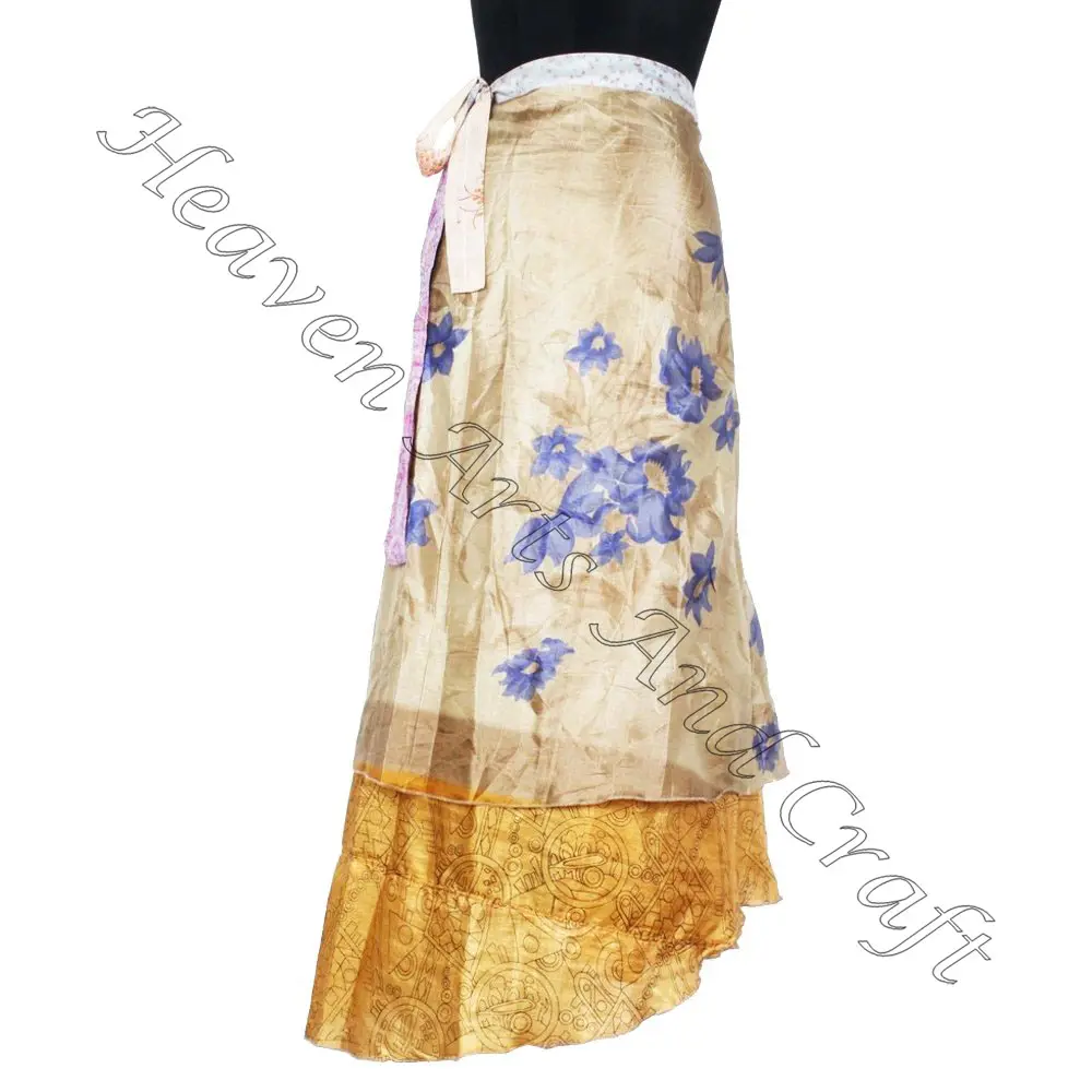 Silk Wrap Dress Skirt boho stylish multi color summer wear comfortable fashion hippie style free size gypsy women ladies girls