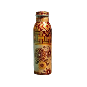 批发一套2个手工铜瓶可定制塑料饮料，印花设计直饮水浇注使用 - Product Image 2