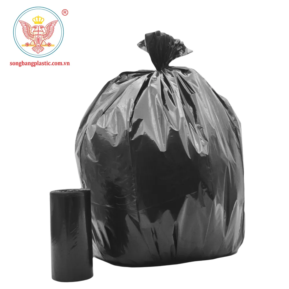 Fabricante Bolsas de basura Basura Cocina Inodoro Limpieza Bolsas de basura Residuos Bolsa de basura grande Color personalizado en Vietnam