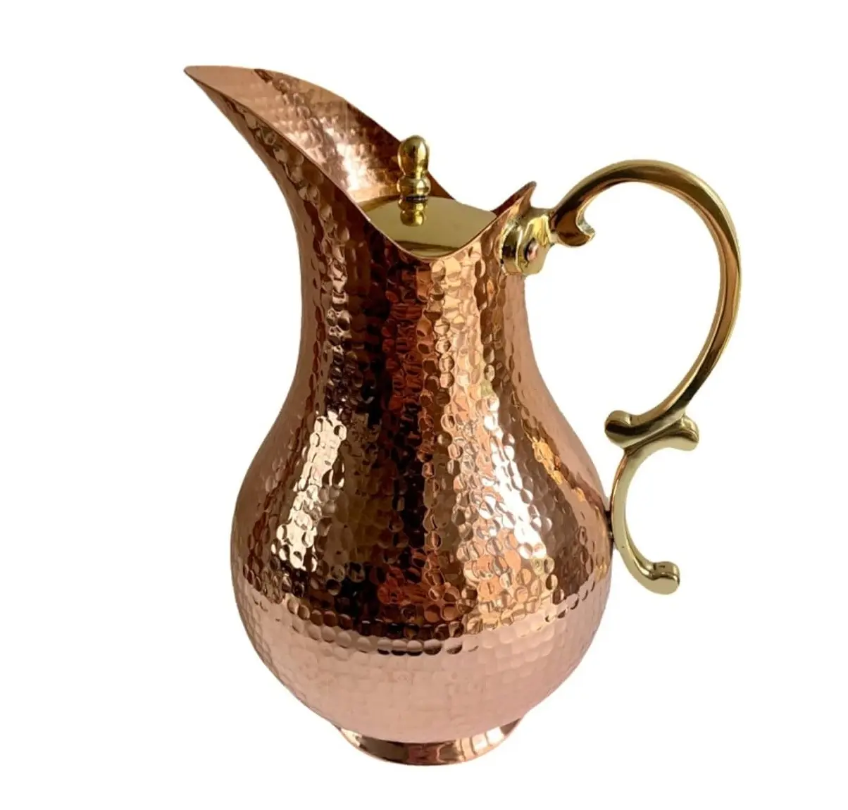 Lujosa jarra de mula de Moscú con agua de cobre martillada, vaso de chupito de cobre hecho a mano, jarra de cobre puro disponible a bajo costo