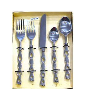 New American <strong>Style</strong> Metal <strong>Flatware</strong> and Tableware Use Cutlery Set With <strong>Simple</strong> Look Design Stainless Steel Cutlery Set - Product Image 4