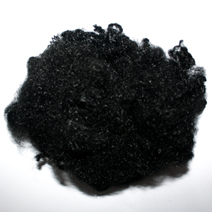 100% ポリエステルステープル繊維固体1.5D X 51mm <span class=keywords><strong>K</strong></span>ブラックリサイクルコンクリートスピニング充填