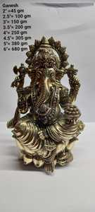 黄铜Ganesh雕像