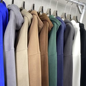 Boy Unisex hoodies % 100% pamuk polar Hoodie hiçbir İpli boy kış erkekler özel geri dönüşümlü çift katmanlı