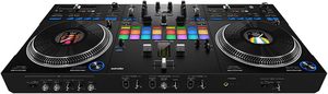 Controlador de DJ profesional de 2 canales, mezclador de consola de Audio estilo Scratch, paquete negro con soporte para ordenador portátil y auriculares, de color negro - Product Image 4