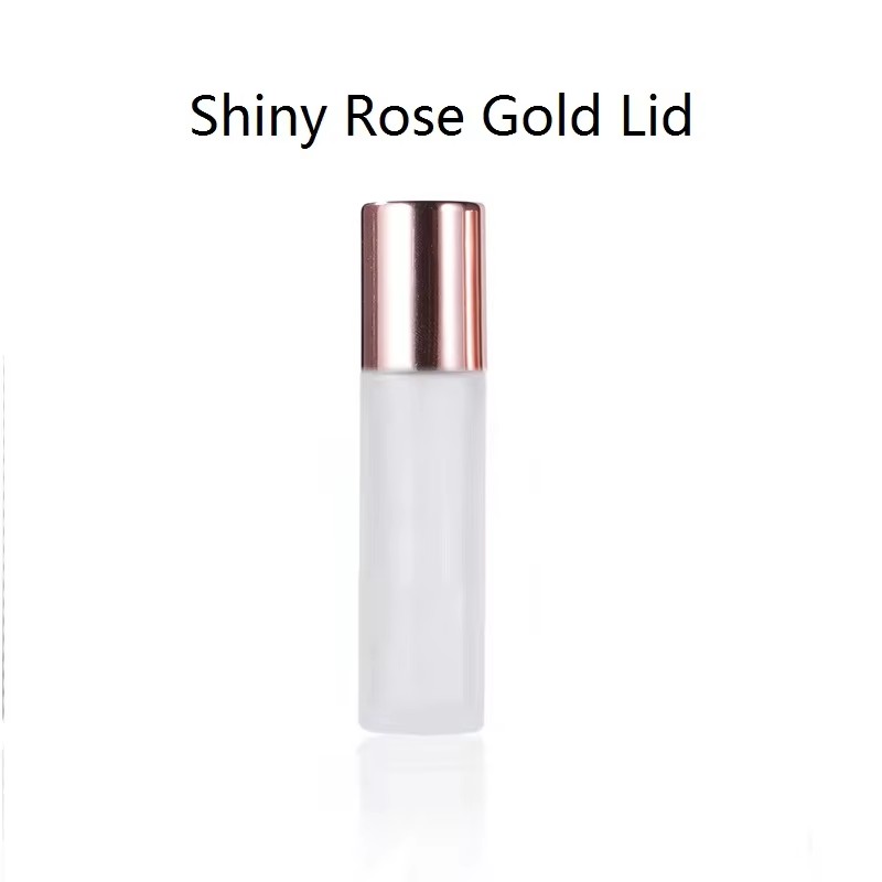 Bouteille givrée + bouchon or rose brillant