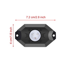App Smart Control Multicolor IP69K Flashing Music RGB <strong>Led</strong> Rock Lights with 4 <strong>6</strong> 8pods <strong>Kit</strong> - Product Image 2