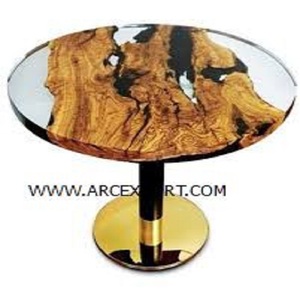 仿古新设计装饰最佳品质奢华多色装饰新设计矩形环氧桌 - Product Image 5