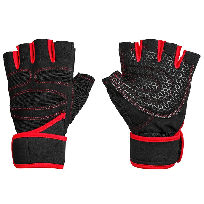 Guanti sportivi personalizzati per allenamento atletico Fitness guanti per sollevamento pesi guanti da palestra per uomo e donna con imballaggio personalizzato.