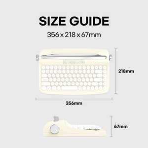 YN INS Style Wireless Office <strong>Keyboard</strong> Retro Round Key <strong>Keyboard</strong> English Style Multi-system Fast Response <strong>Keyboard</strong> - Product Image 2
