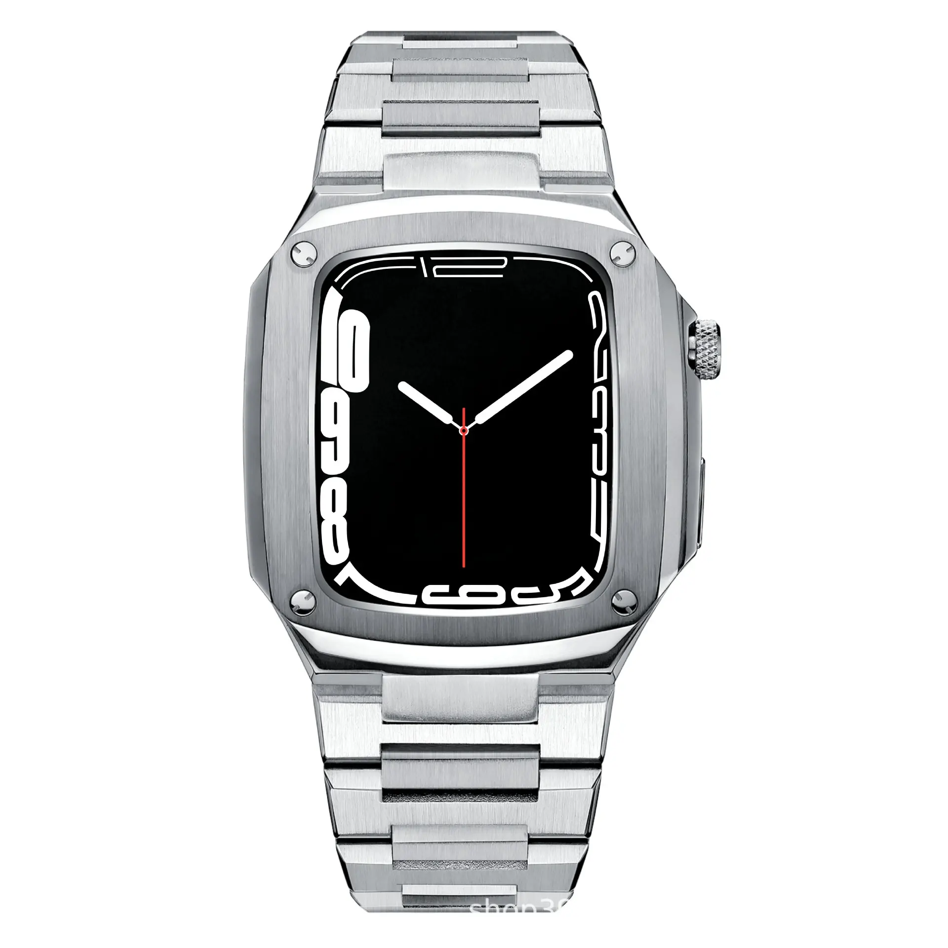 เคสสแตนเลส316L สำหรับ Apple Watch,สายนาฬิกาแอปเปิ้ลวอทช์45มม. 44มม. สายโลหะสำหรับ IWatch ซีรี่ย์44มม. 40มม.