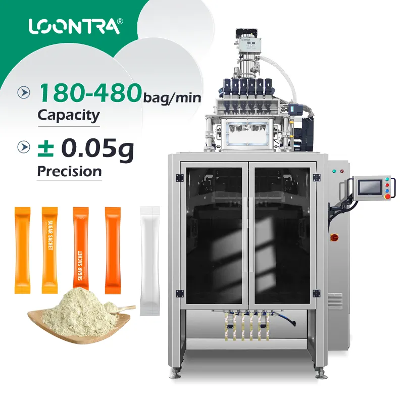 Loontra fabricants à vendre café haute vitesse protéine multi-voies Panax Notoginseng poudre bâton Sachet Pack Machine à emballer