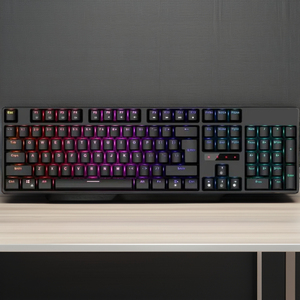 Teclado mecánico RGB para juegos, todas las teclas, sin conflictos, PBT, ABS, interfaz USB con cable, retroiluminación colorida del arco iris, interruptores rojos, ordenador - Product Image 6