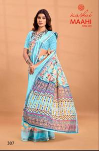 Kashvi oluşturma keten Saree üreticisi hindistan toptan Vol 3 Maahi Sarees hint ve pakistan giyim - Product Image 5