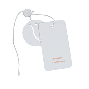 Etiquetas de tarjetas de papel impresas con logotipo personalizado, etiquetas colgantes de estilo de cuerda a la moda para ropa y joyería para prendas de vestir - Product Image 1