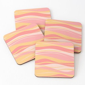 Over Printed Wooden Tea Serving Coasters 4 Pieces Set Slate Coasters <strong>Table</strong> Mats Placemats Coasters for Drinks Kitchen Supplies - Product Image 6