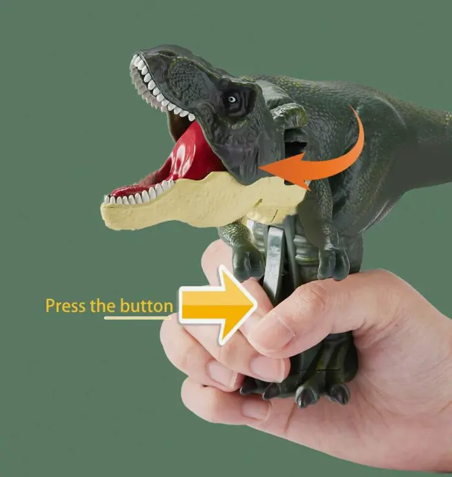 1pc Random Color Dinosaur Toy That Swings Tail   Bites When Pressed  T-Rex Head Shakes When Pressed