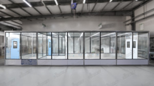 Lớp 100 GMP tiêu chuẩn chìa khóa trao tay tùy chỉnh phòng sạch nhôm hồ sơ dược công nghệ sinh học Modular phòng sạch cài đặt Châu Âu - Product Image 5