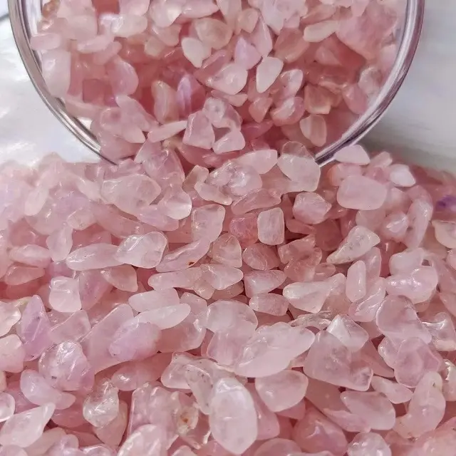 Pierre de Quartz Rose de meilleure qualité, vente en gros de pierres de gravier de Quartz de cristal naturel à vendre