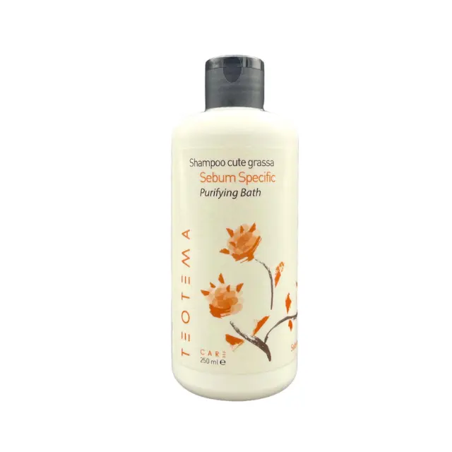 Anti Sebum Specific Shampoo Teotema italiano profesional cuidado del cabello marca 250ml Refrescante anti cabello graso