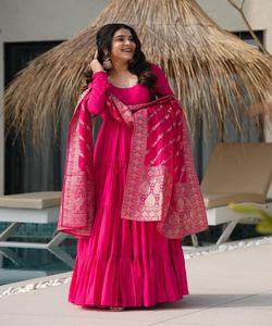 <strong>Fabulous</strong> Faux Georgette Embroidery Sequence Diamond Work Lehenga Choli with Dupatta Traditional Wear Price Ethnic Shalwar Kameez