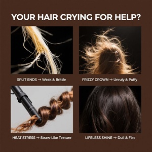 Profesyonel sınıf 100ml Macadamia saç yağı Keratin Infused bukle kontrol Serum Salon bırakın-in tedavi ile ısı koruma - Product Image 2