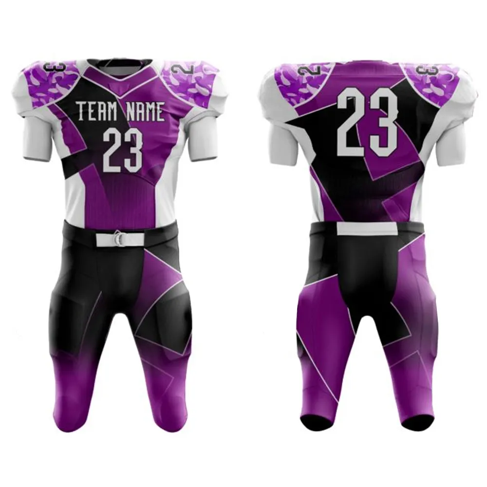 Miglior Design produzione personalizzata prezzi convenienti uniformi da football americano nuovo arrivo tessuto in poliestere Football americano