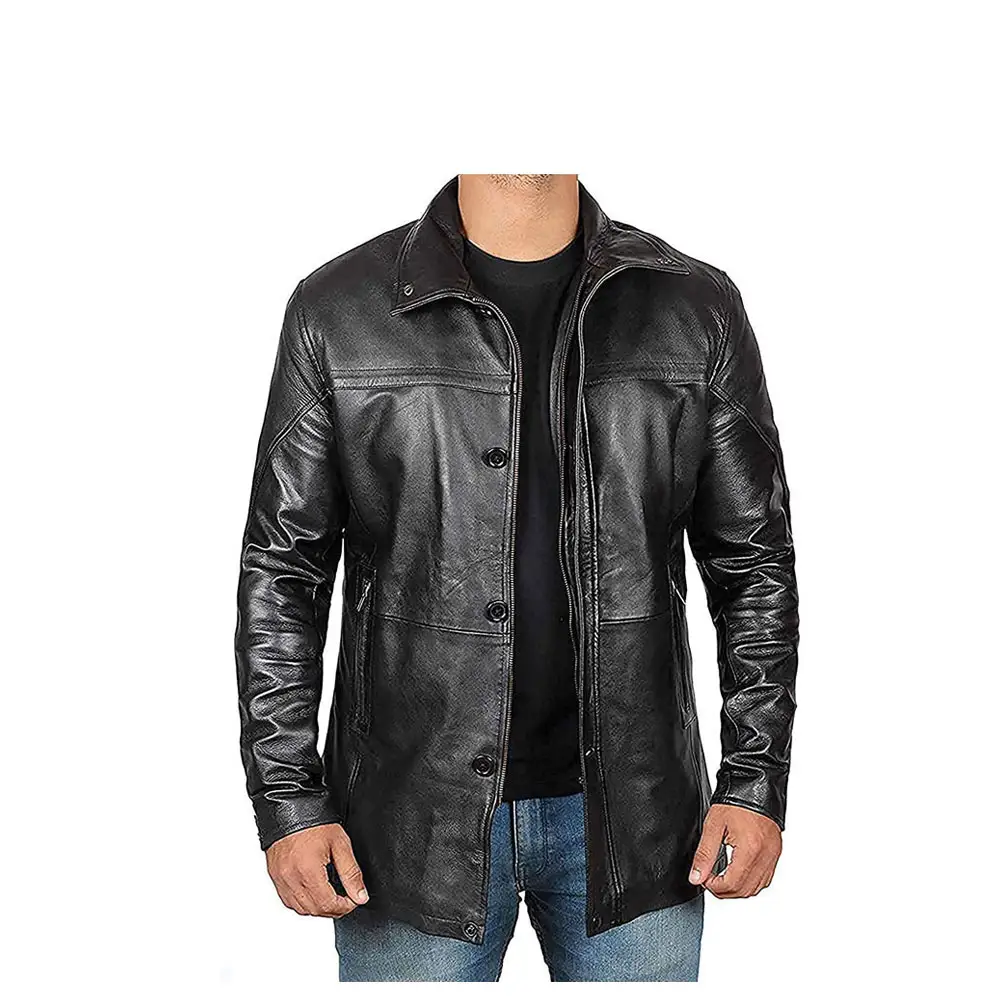 Chaqueta de cuero para hombre europea y americana chaqueta de cuero para motocicleta punk para hombre con cuello levantado para jóvenes