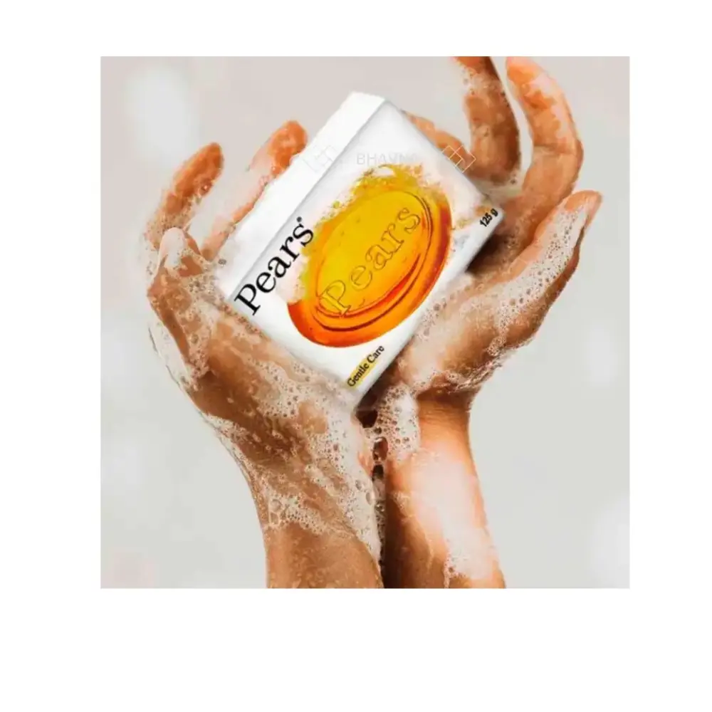 Suministros de baño de piel suave Glicerina pura y aceites naturales Jabón de inodoro Limpieza básica 125g Jabón de peras transparente de Singapur