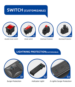 Typ F/L Deutsche Schuko/Italienische PDU 19 "1U 16A 8-Wege-Schuko-Steckdosen mit Ein-Aus-Schalter Strom verteilungs einheit - Product Image 5