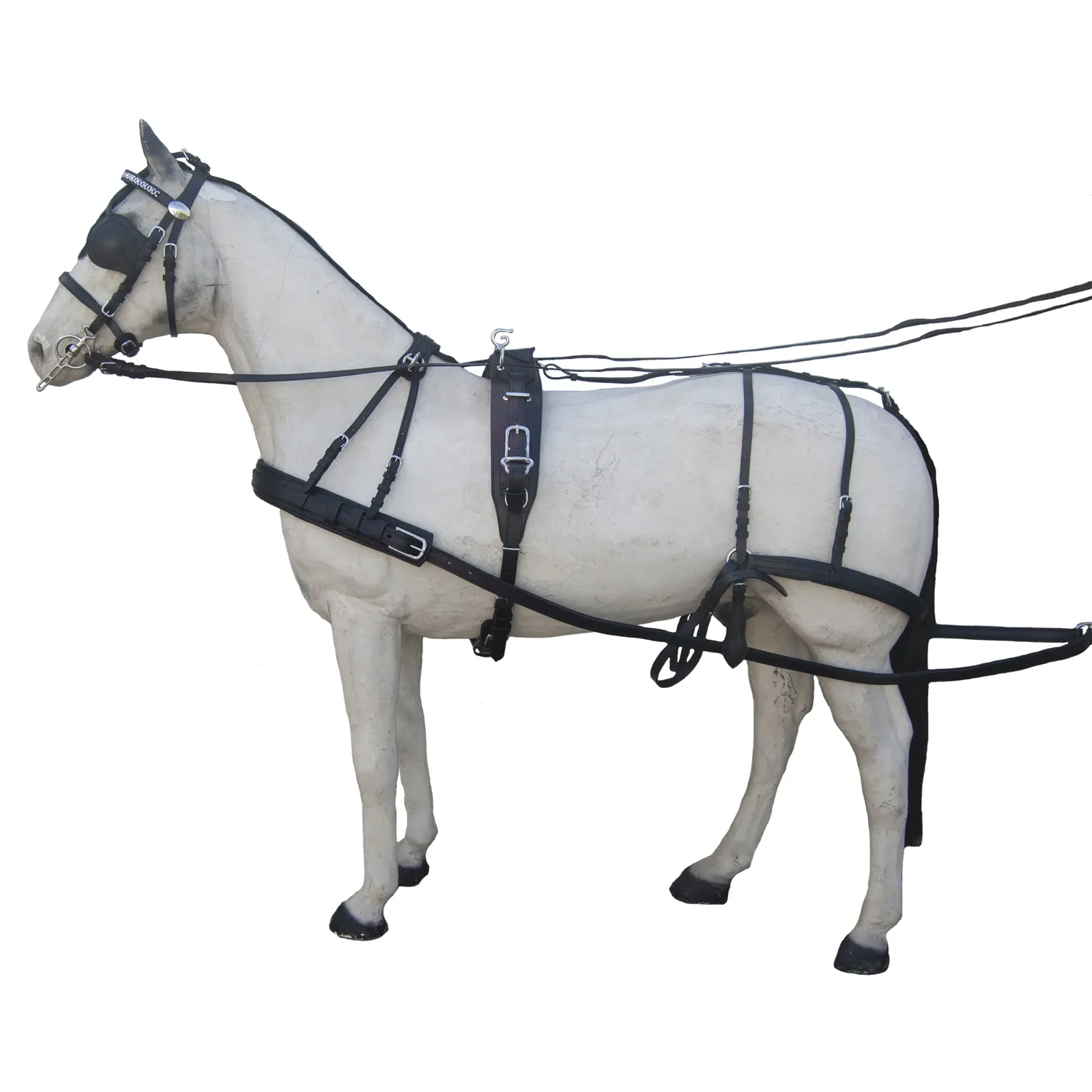 Carruaje Arnés de conducción Conjunto de cuello de pecho Shetland Pony Cob Full 2023