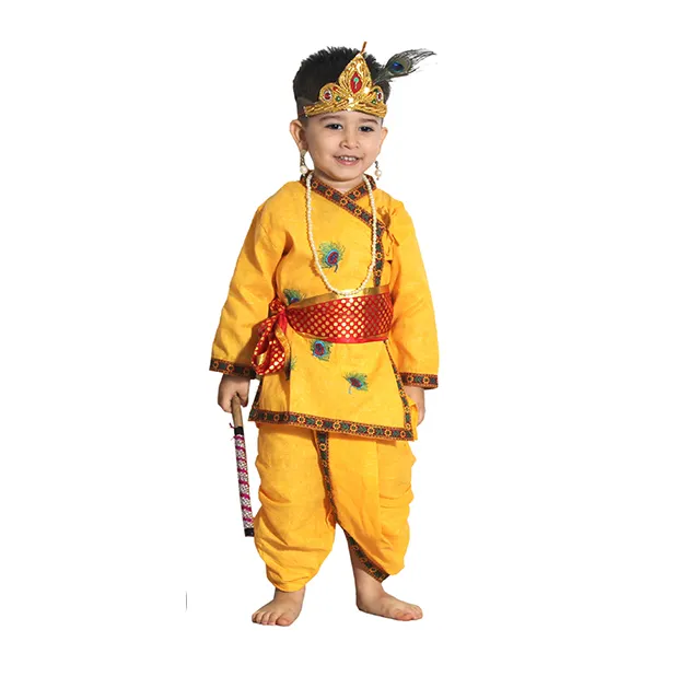 Ensemble de costumes Krishan pour enfants unisexe personnage religieux hindou mythologique Kaku déguisements Kaku Wholesaele Pric