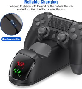 PS4 denetleyici Playstation 4 denetleyici PS4 için şarj doku istasyonu uzaktan şarj istasyonu ile 1.8 saat hızlı şarj - Product Image 2