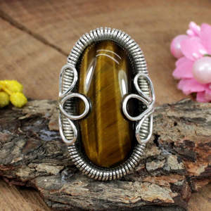 92,5 Sterling Silber Herren ring mit Tigerauge Edelstein Rechteckiger feiner Schmuck mit Birnen schliff Rubin Geschenk idee