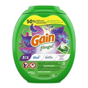 ゲインフリングランドリー洗剤パック、ムーンライトブリーズの香り、112カウント - Product Image 2