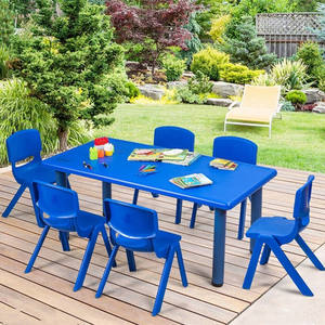 卸売プラスチック中古デイケア家具幼稚園テーブルと椅子/子供用テーブルと椅子セット