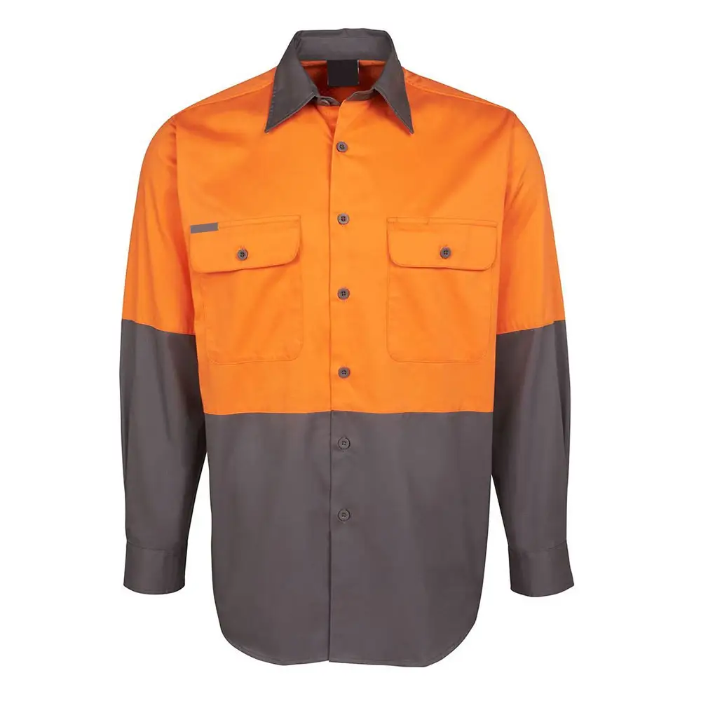 FR personalizado roupas camisas resistente ao fogo FR algodão trabalho camisas venda inteira preço boa qualidade homens trabalho camisas
