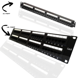 CommScope Cat6 de alta calidad 19 ''UTP Keystone Jack 24/48 Puerto RJ45 Ethernet Network Data Center Patch Panel - Product Image 1
