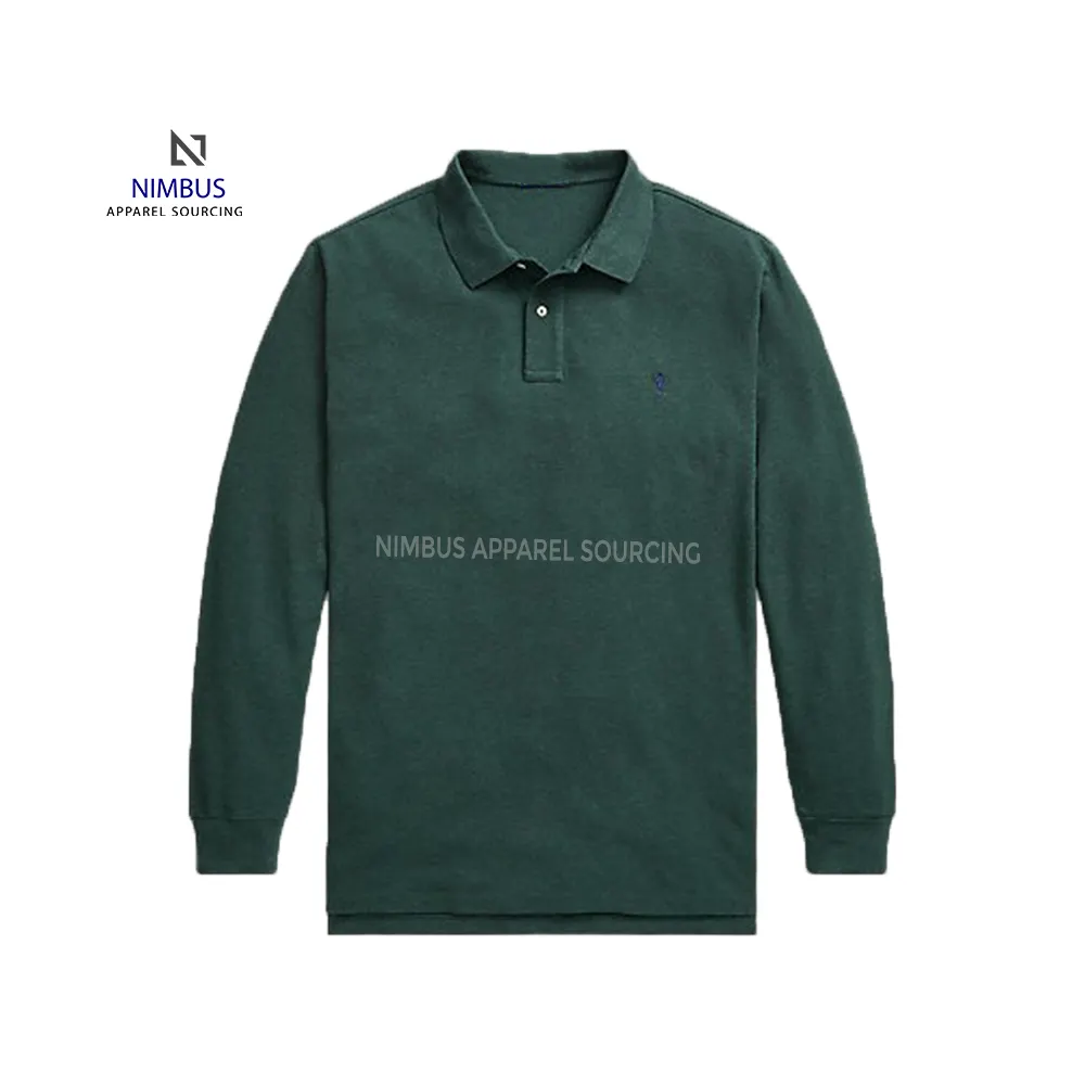 Lange Mouw Pique Polo Hoge Kwaliteit Design Polo Hals Korte Mouw Custom Bedrukt Effen Golf Polo Shirt Voor Mannen Van Bangladesh