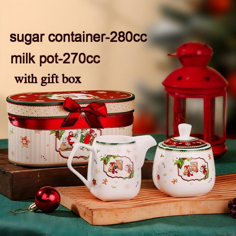 Coffret cadeau rayures vintage lait sucre carré