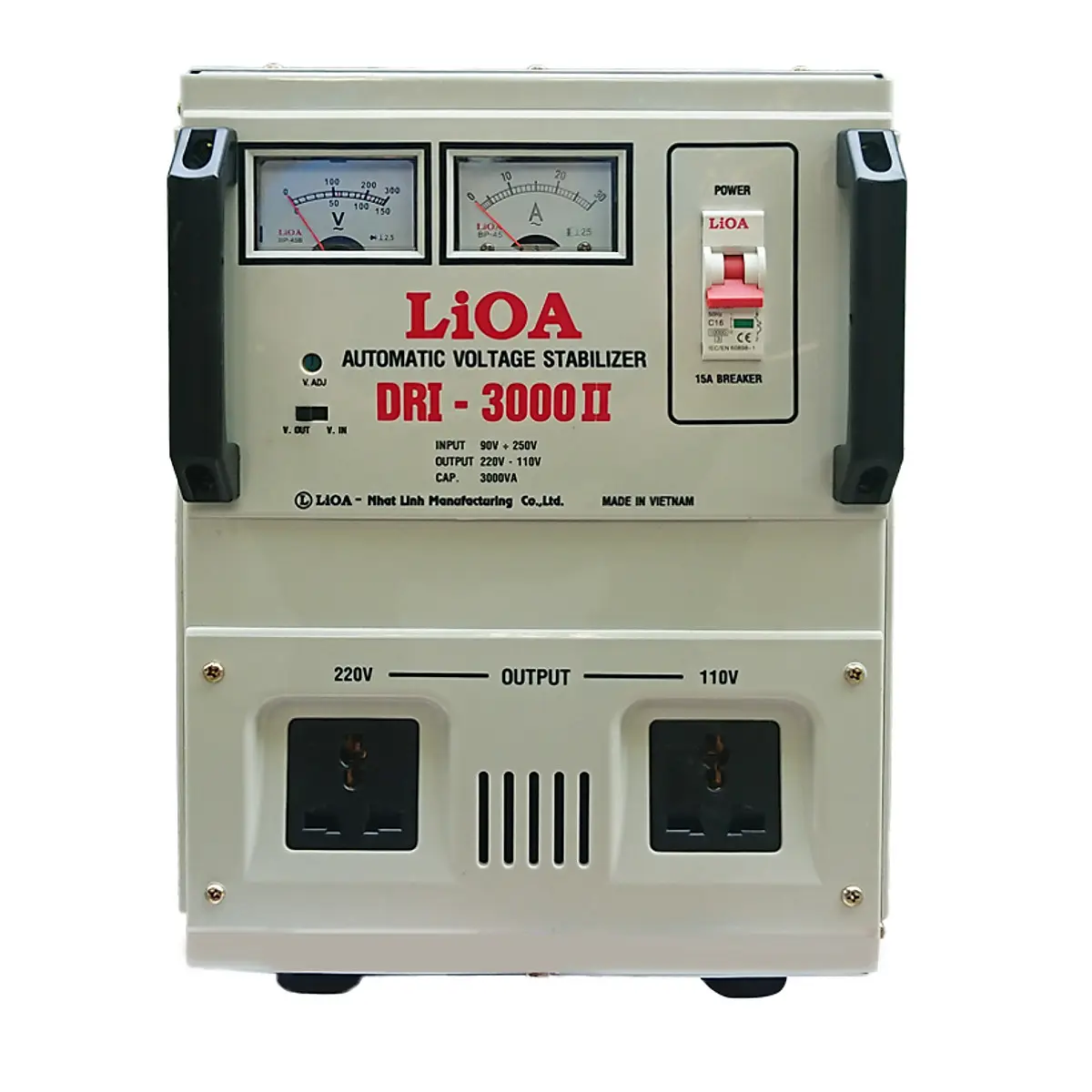 Lioa Высокое качество 1 фазный автоматический стабилизатор напряжения (DRI - 3000 II) Сделано во Вьетнаме