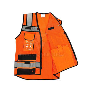 Özel Logo ile hafif Polyester erkek ceket kaliteli nefes rahat tarzı boy güvenlik yelek yaz için