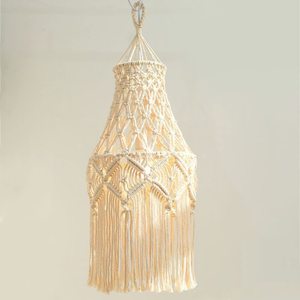 Macrame <strong>Lamp</strong>, Bohemian Beaded Chandelier/ Wedding Chandelier/ <strong>Boho</strong> Ceiling Hanging Macrame <strong>Lamp</strong> Shade