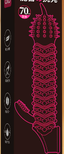 Jeu de pointes de langue de dragon allongées de 7 cm