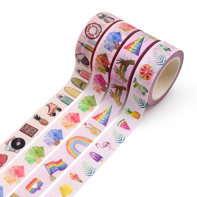 Washi tape + full color example