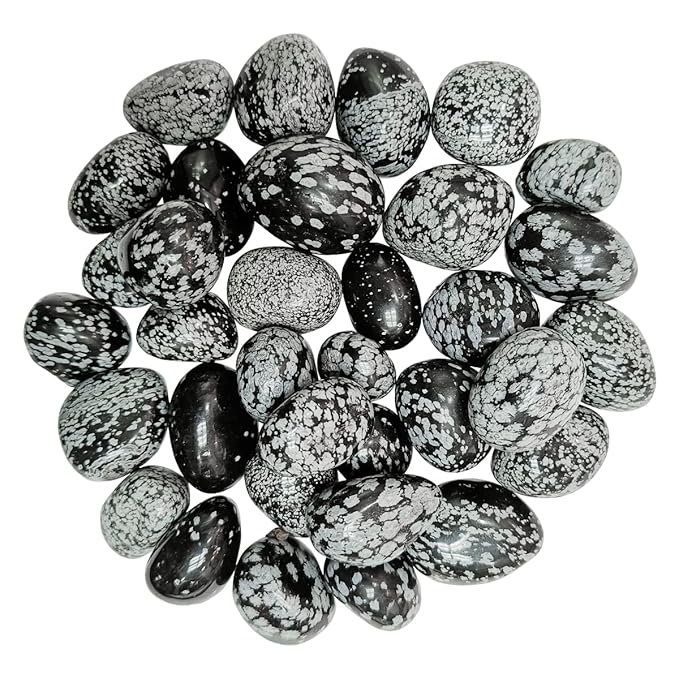 Black with White Snowflake Patterns