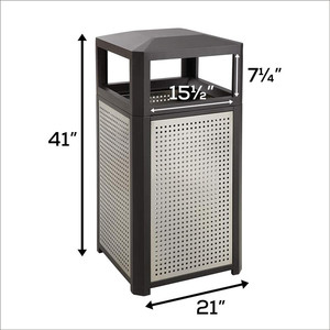 New Design Factory OEM Outdoor Large Modern Trash Can Galvanized Steel Waste Container <strong>Bin</strong> Recycling <strong>Bin</strong> - Product Image 5